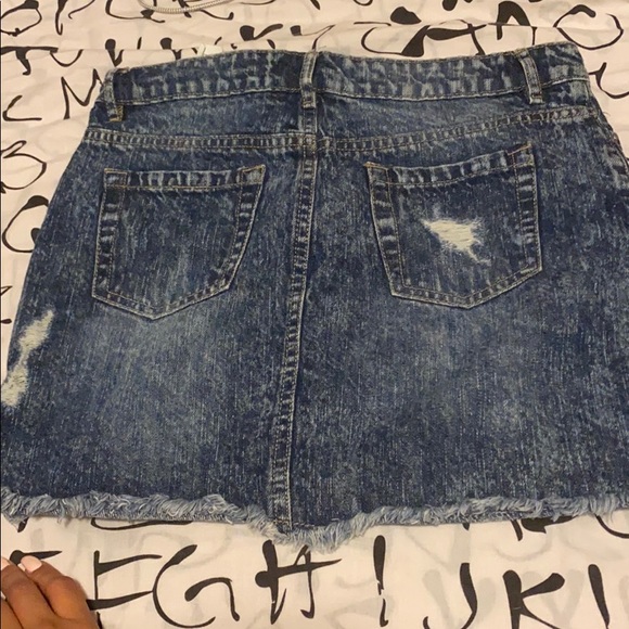 Dark Denim Mini Skirt - Picture 2 of 2